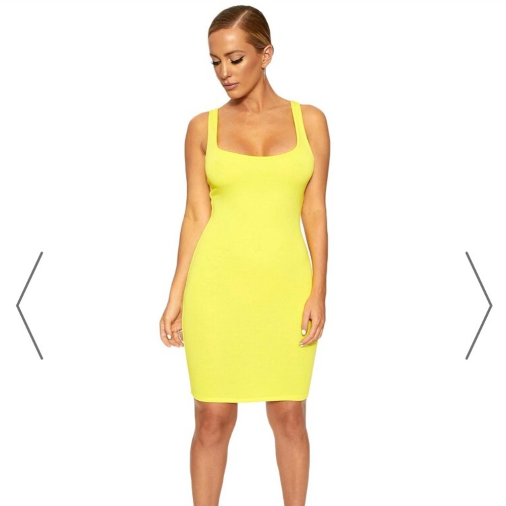 Yellow bodycon dress